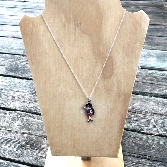 Sailor Mars Charm Necklace 18” Chain - Picture 2 of 4